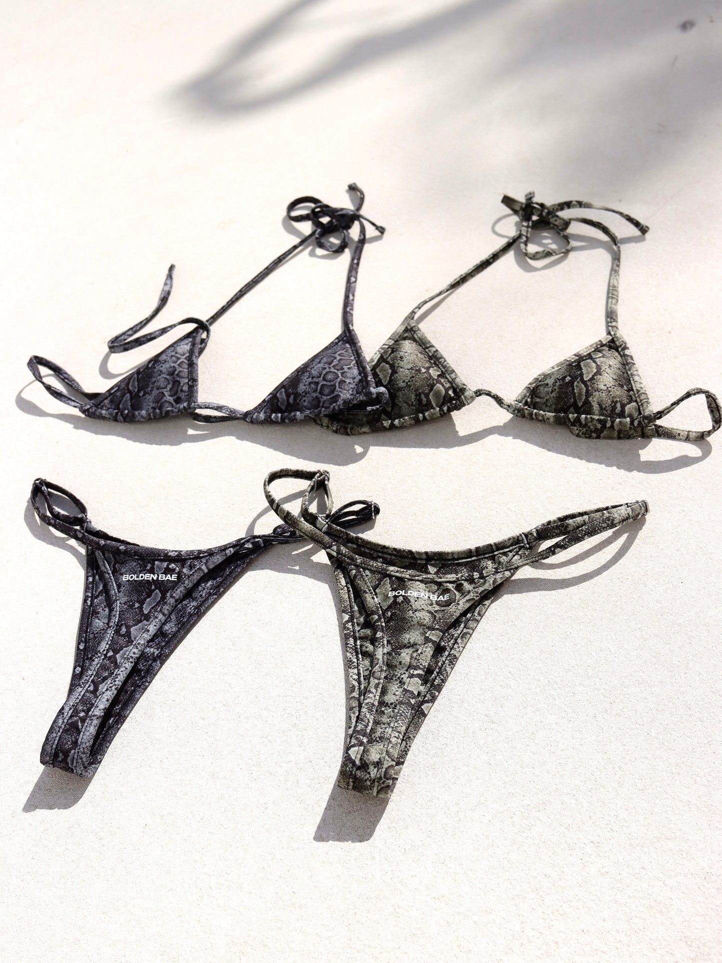 Green Snake Push Up Bikini Top