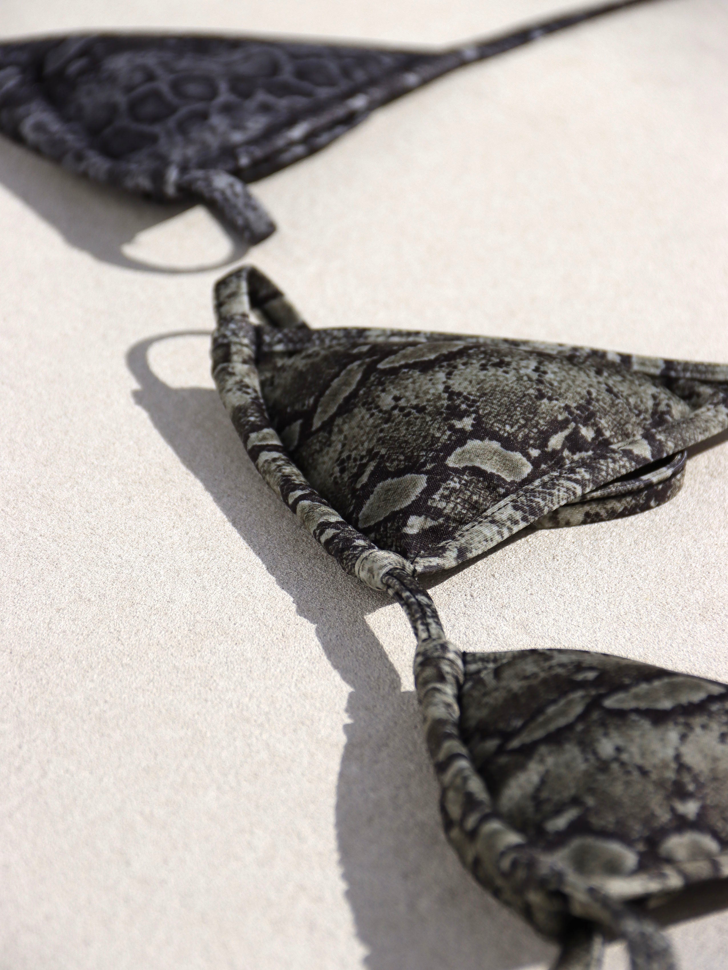 Green Snake Push Up Bikini Top