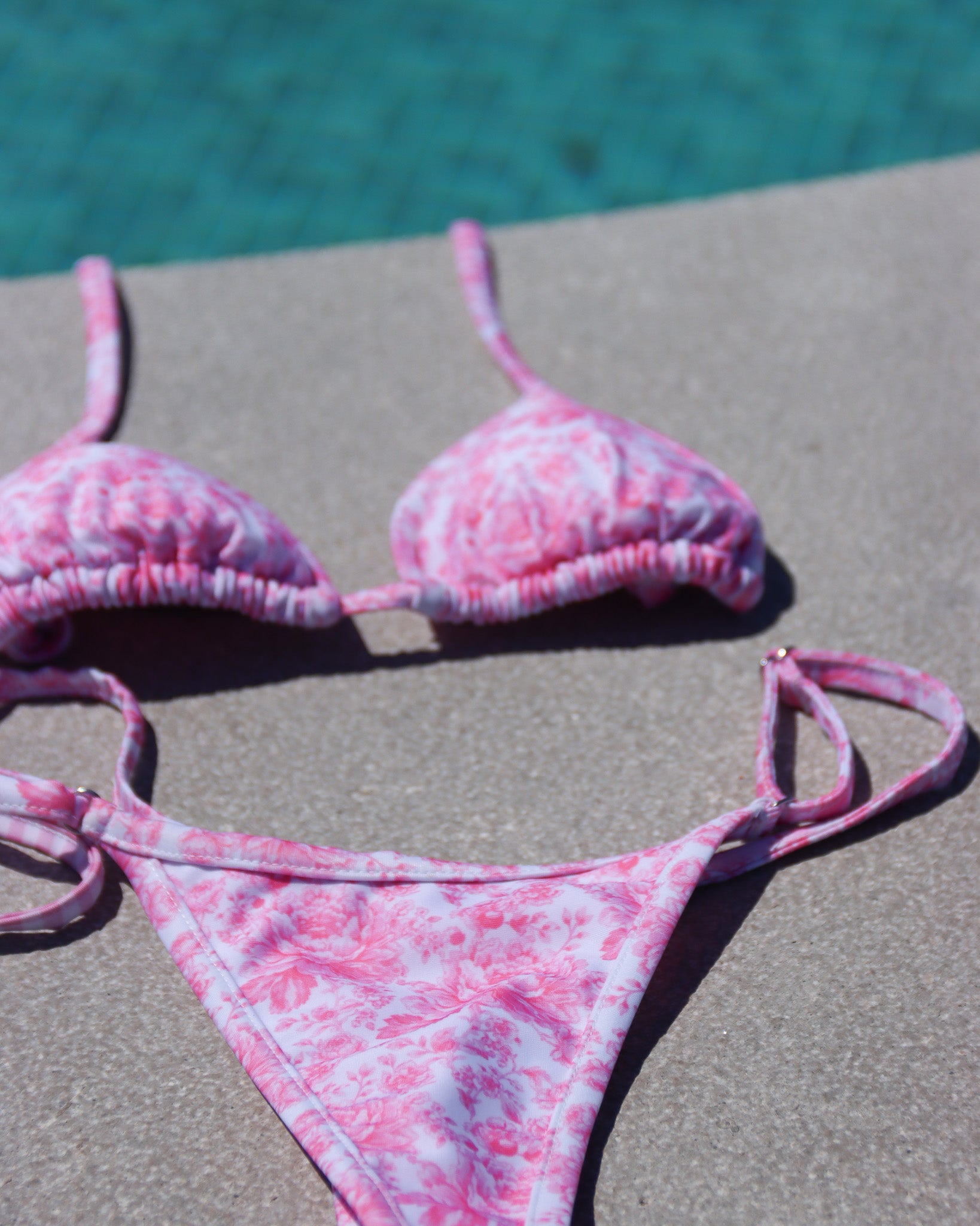Top de Biquíni Triângulo V1 Push Up French Rose