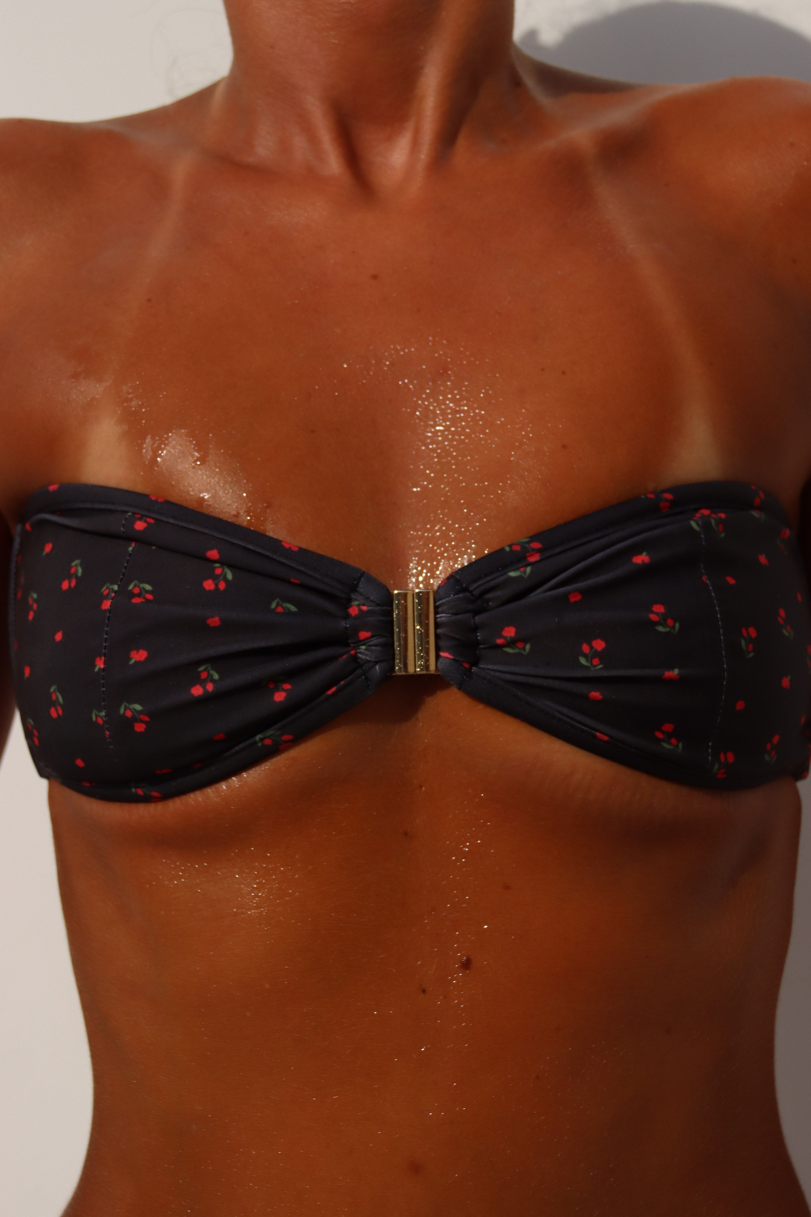 Top Bikini a Fascia Push-Up Midnight Gold